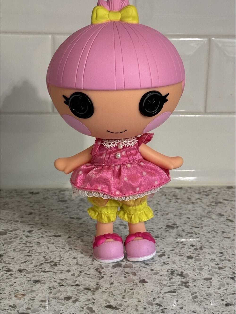 Lalaloopsy 2011 Littles Trinket Sparkles 7” doll Pink Green Play Toy Very Good